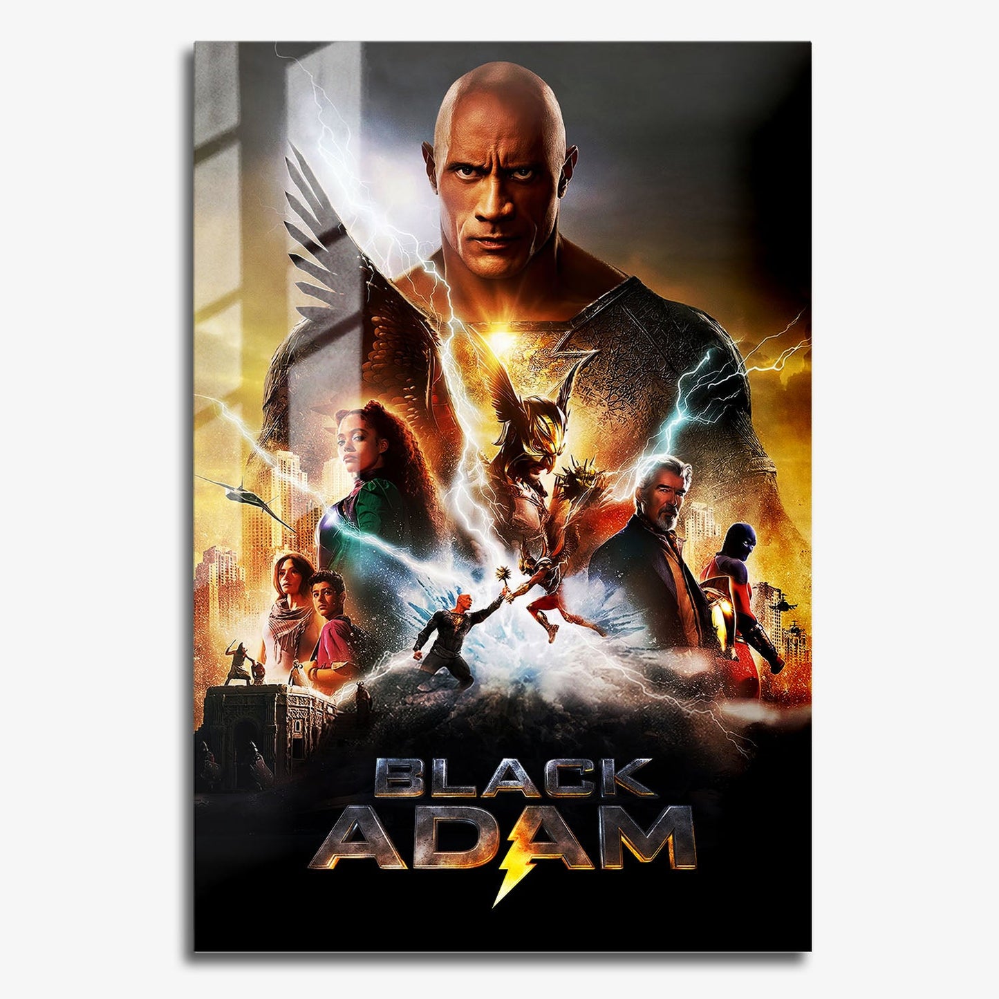 Flex Designs Metal Poster Black Adam 11 x 17" Home Goods - Movie 2022 Movie Metal Poster
