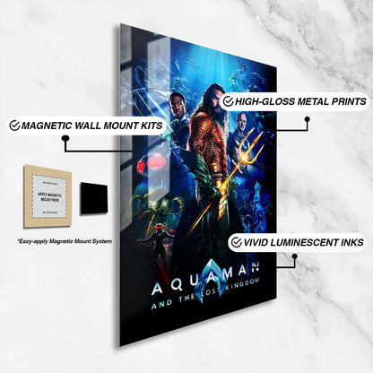 Flex Designs Metal Poster Aquaman and the Lost Kingdom 16 x 24" Home Goods - Movie 2023 Movie Metal Poster