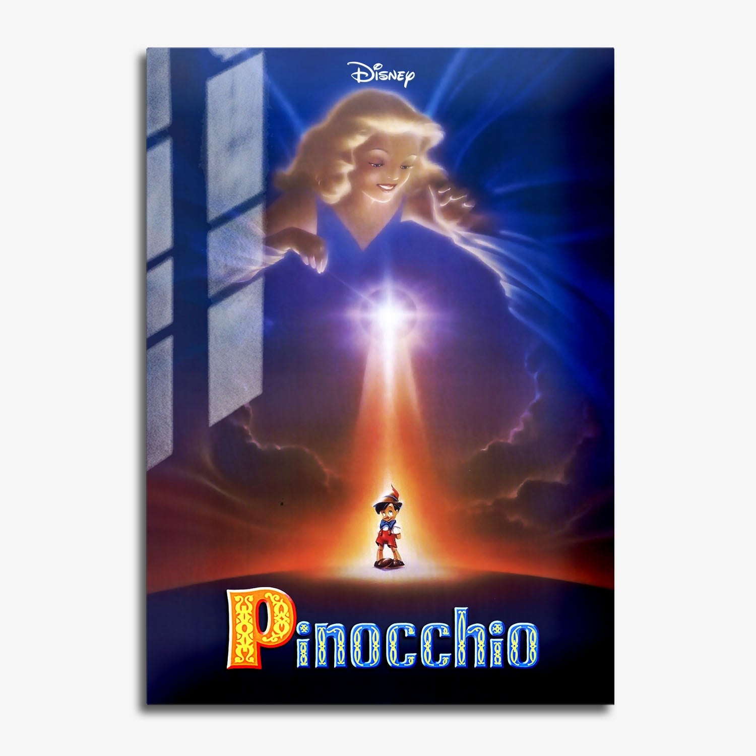 Flex Designs Metal Poster Pinocchio 11 x 17" Home Goods - Movie 1940 Movie Metal Poster