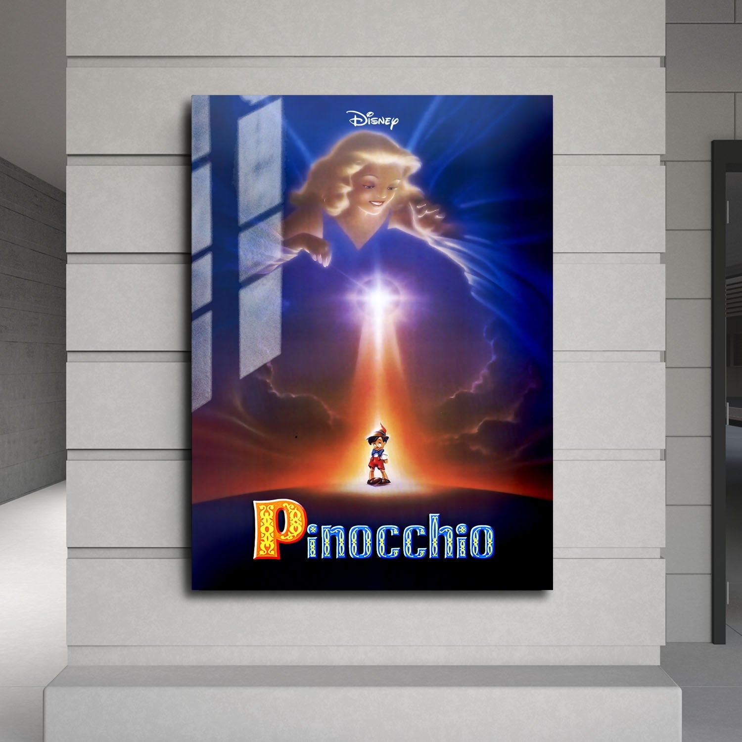 Flex Designs Metal Poster Pinocchio 24 x 36" Home Goods - Movie 1940 Movie Metal Poster