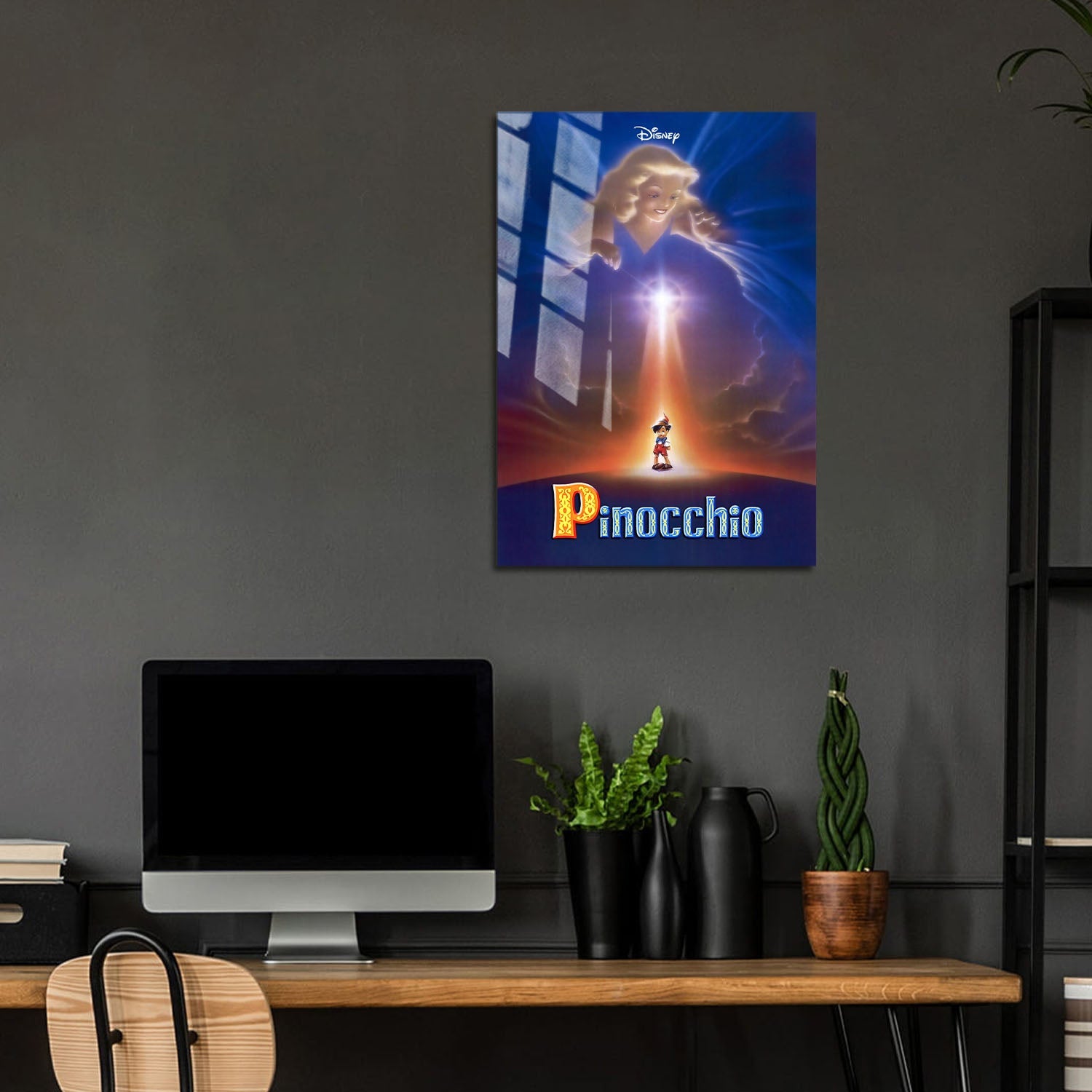 Flex Designs Metal Poster Pinocchio 5 x 7" Home Goods - Movie 1940 Movie Metal Poster