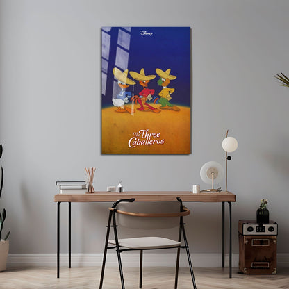 Flex Designs Metal Poster The Three Caballeros 24 x 36" Home Goods - Movie 1944 Movie Metal Poster