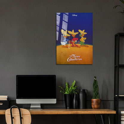 Flex Designs Metal Poster The Three Caballeros 5 x 7" Home Goods - Movie 1944 Movie Metal Poster
