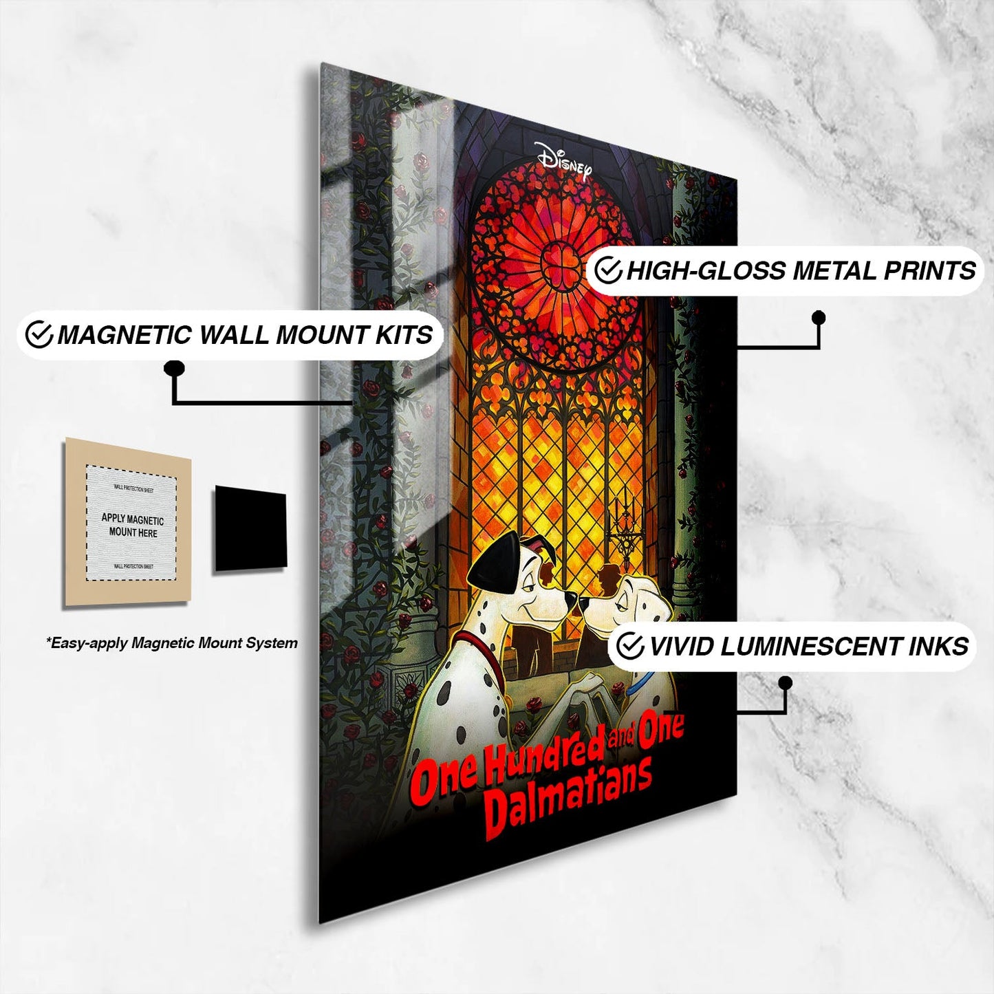 Flex Designs Metal Poster One Hundred and One Dalmatians 16 x 24" Home Goods - Movie 1961 Movie Metal Poster