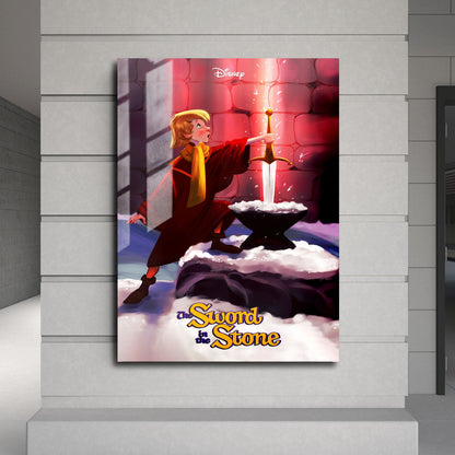 Flex Designs Metal Poster The Sword in the Stone 24 x 36" Home Goods - Movie 1963 Movie Metal Poster