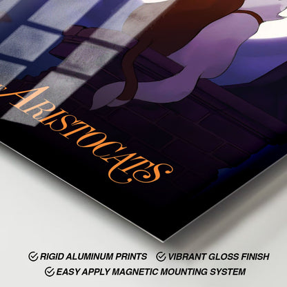 Flex Designs Metal Poster The Aristocats 11 x 17" Home Goods - Movie 1970 Movie Metal Poster