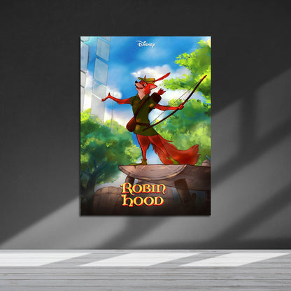Flex Designs Metal Poster Robin Hood 5 x 7" Home Goods - Movie 1973 Movie Metal Poster
