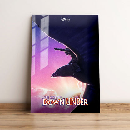 The Rescuers Down Under Movie Metal Poster