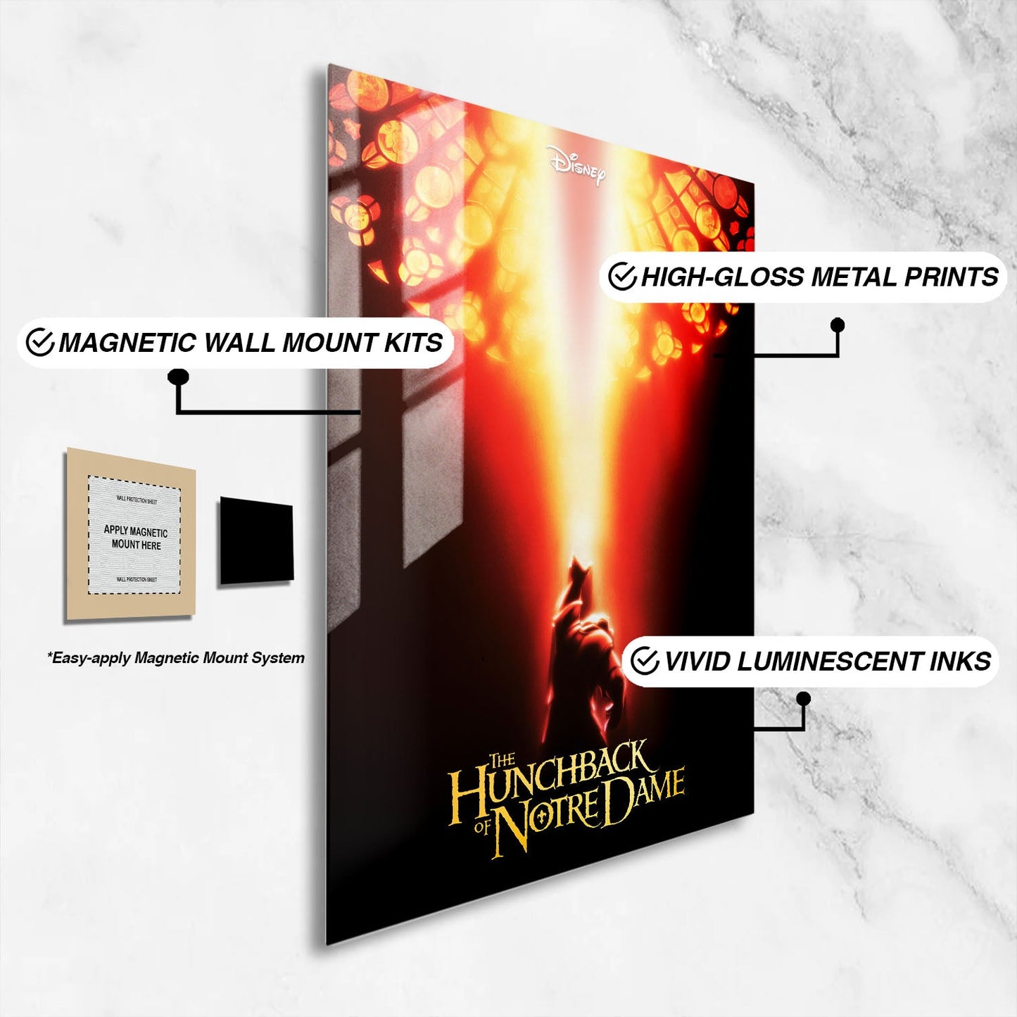 Flex Designs Metal Poster The Hunchback of Notre Dame 16 x 24" Home Goods - Movie 1996 Movie Metal Poster