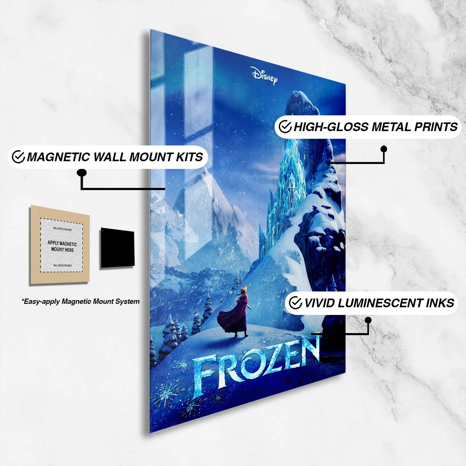 Flex Designs Metal Poster Frozen 16 x 24" Home Goods - Movie 2013 Movie Metal Poster