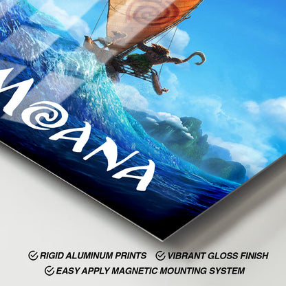 Flex Designs Metal Poster Moana 11 x 17" Home Goods - Movie 2016 Movie Metal Poster
