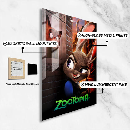 Flex Designs Metal Poster Zootopia 16 x 24" Home Goods - Movie 2016 Movie Metal Poster