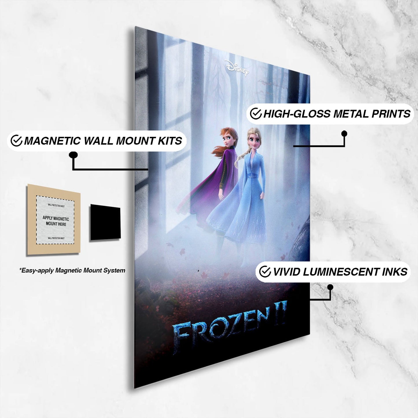 Flex Designs Metal Poster Frozen II 16 x 24" Home Goods - Movie 2019 Movie Metal Poster
