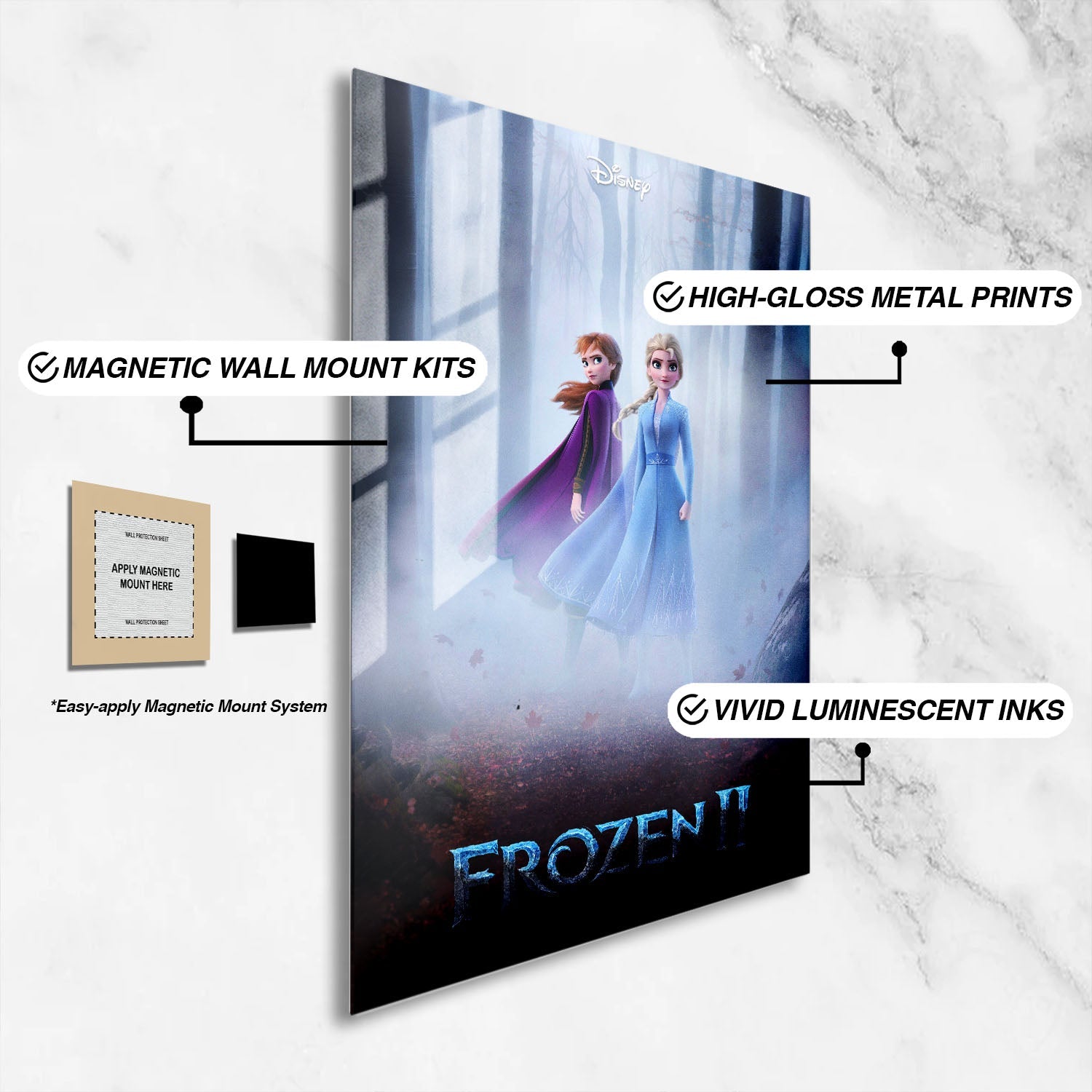 Flex Designs Metal Poster Frozen II 16 x 24" Home Goods - Movie 2019 Movie Metal Poster