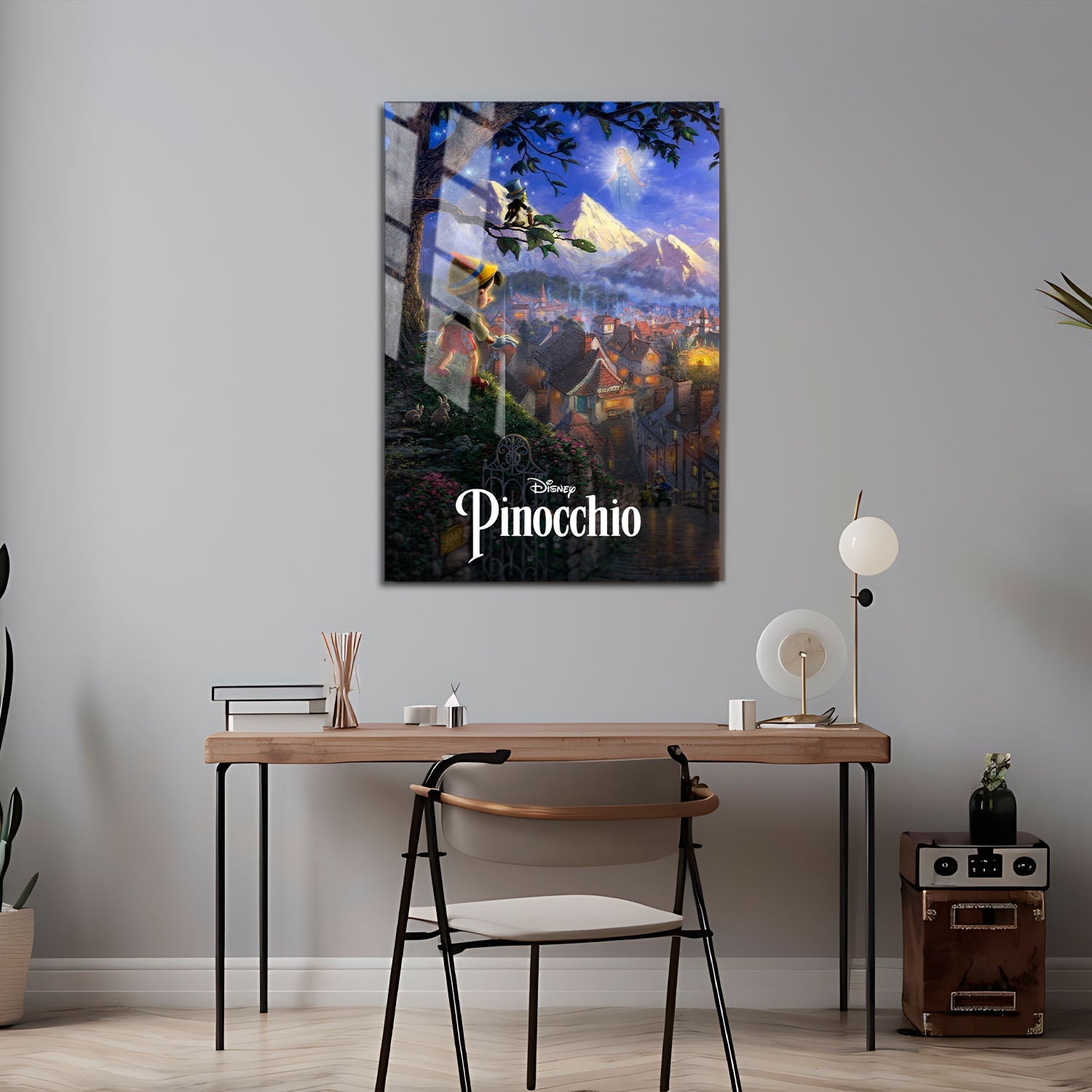 Flex Designs Metal Poster Pinocchio Classic 24 x 36" Home Goods - Movie 1940 Movie Metal Poster