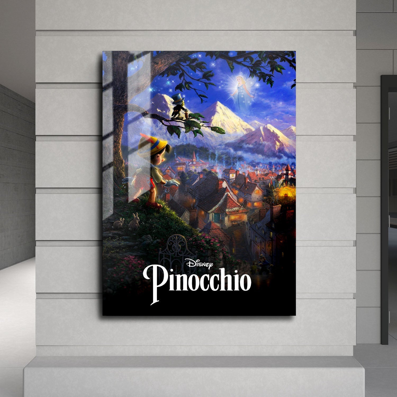 Flex Designs Metal Poster Pinocchio Classic 24 x 36" Home Goods - Movie 1940 Movie Metal Poster