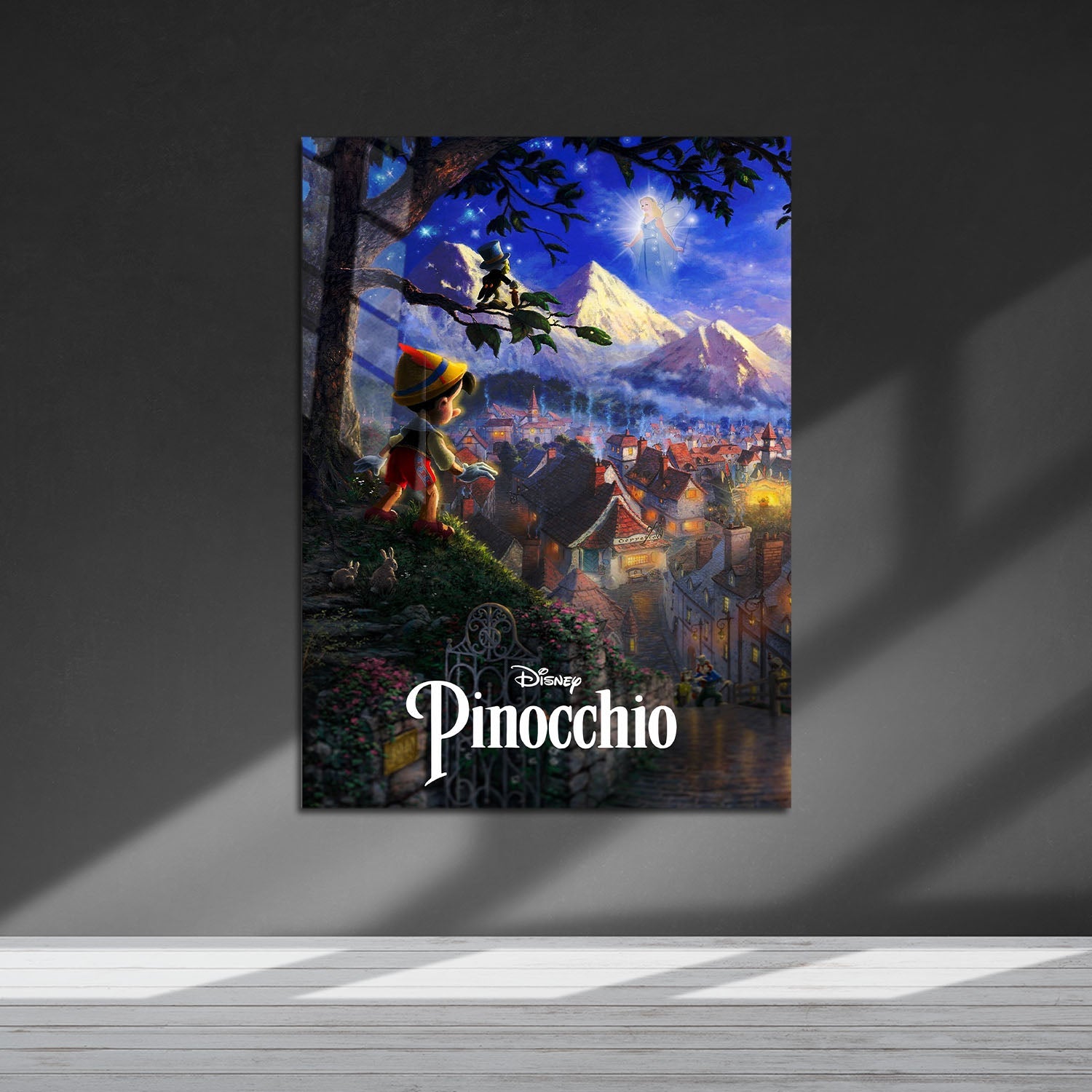 Flex Designs Metal Poster Pinocchio Classic 5 x 7" Home Goods - Movie 1940 Movie Metal Poster