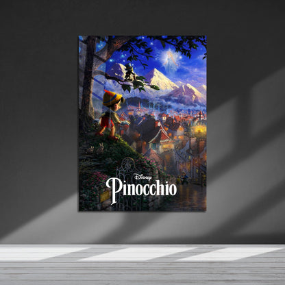 Flex Designs Metal Poster Pinocchio Classic 5 x 7" Home Goods - Movie 1940 Movie Metal Poster