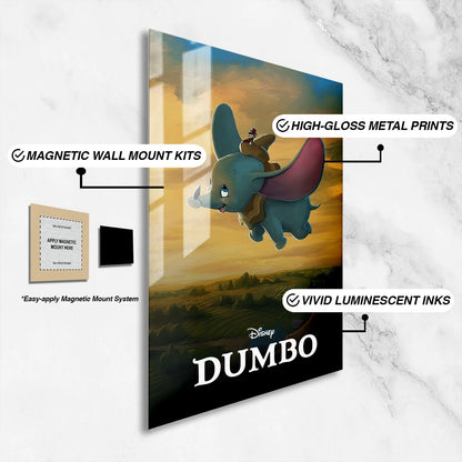 Flex Designs Metal Poster Dumbo Classic 16 x 24" Home Goods - Movie 1941 Movie Metal Poster