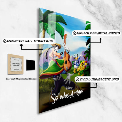 Flex Designs Metal Poster Saludos Amigos Classic 16 x 24" Home Goods - Movie 1942 Movie Metal Poster