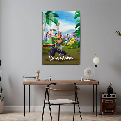 Flex Designs Metal Poster Saludos Amigos Classic 24 x 36" Home Goods - Movie 1942 Movie Metal Poster