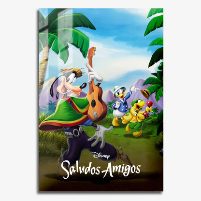 Flex Designs Metal Poster Saludos Amigos Classic 11 x 17" Home Goods - Movie 1942 Movie Metal Poster