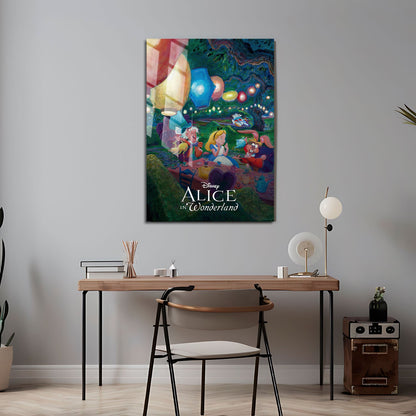 Flex Designs Metal Poster Alice in Wonderland Classic 24 x 36" Home Goods - Movie 1951 Movie Metal Poster