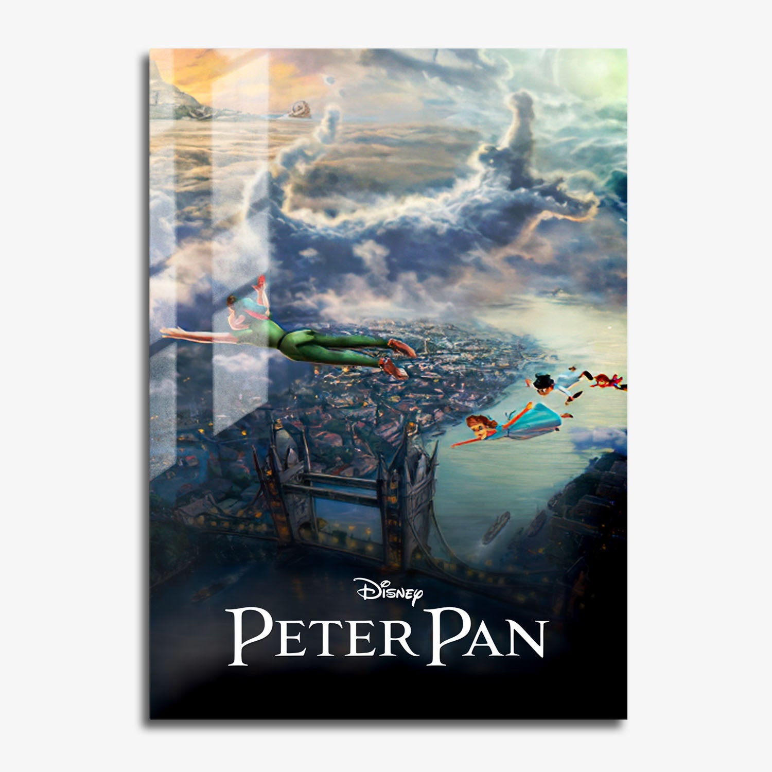 Flex Designs Metal Poster Peter Pan Classic 11 x 17" Home Goods - Movie 1953 Movie Metal Poster