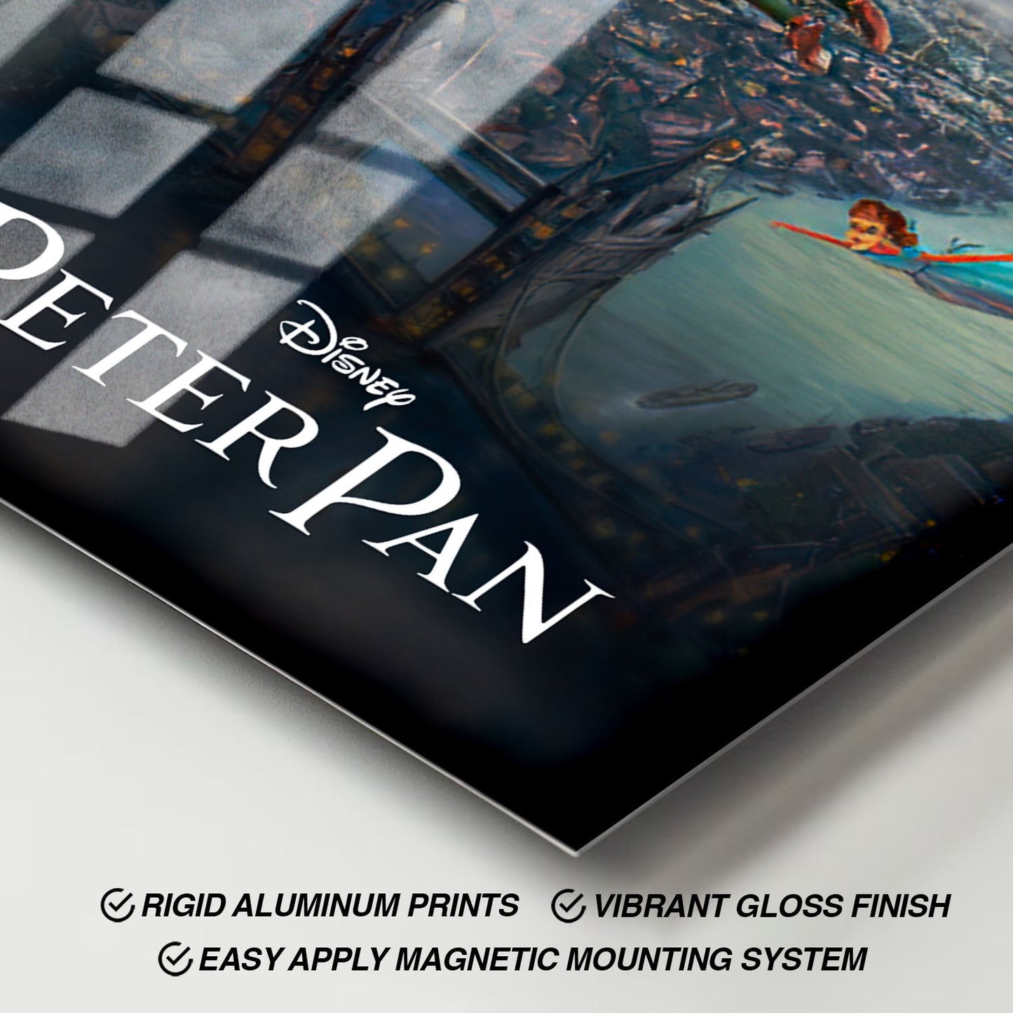 Flex Designs Metal Poster Peter Pan Classic 11 x 17" Home Goods - Movie 1953 Movie Metal Poster