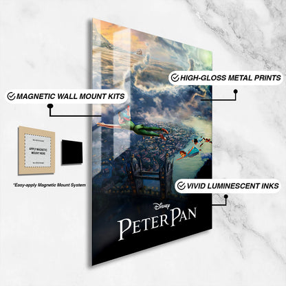 Flex Designs Metal Poster Peter Pan Classic 16 x 24" Home Goods - Movie 1953 Movie Metal Poster