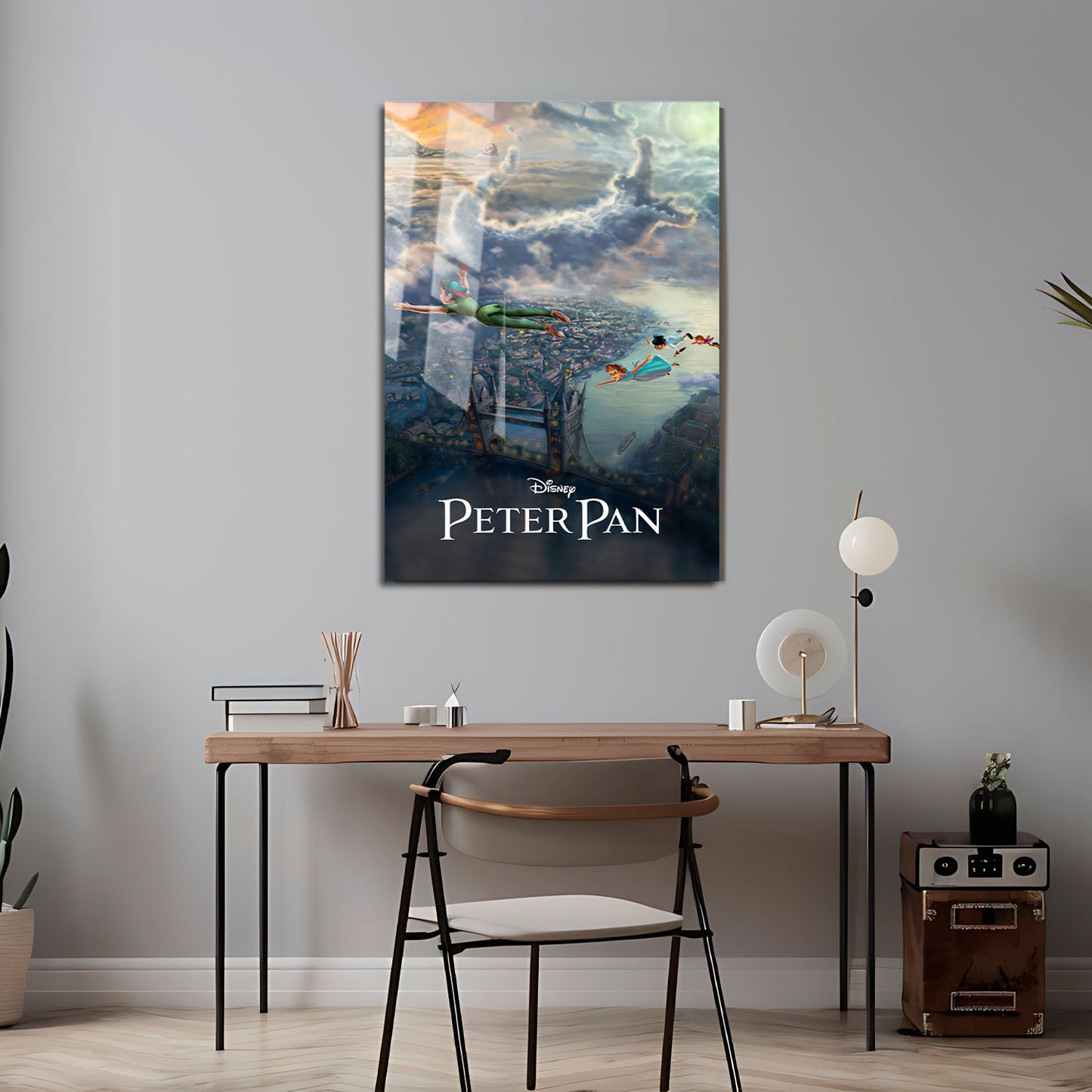 Flex Designs Metal Poster Peter Pan Classic 24 x 36" Home Goods - Movie 1953 Movie Metal Poster