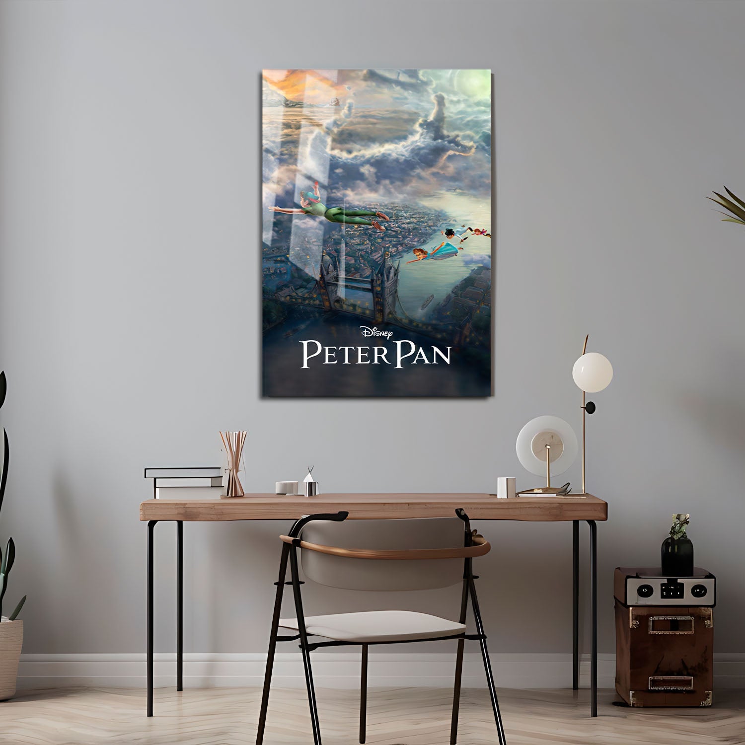 Flex Designs Metal Poster Peter Pan Classic 24 x 36" Home Goods - Movie 1953 Movie Metal Poster