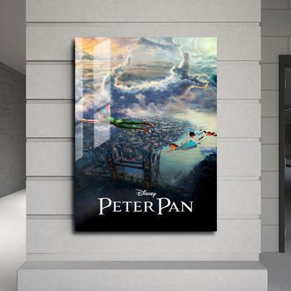 Flex Designs Metal Poster Peter Pan Classic 24 x 36" Home Goods - Movie 1953 Movie Metal Poster