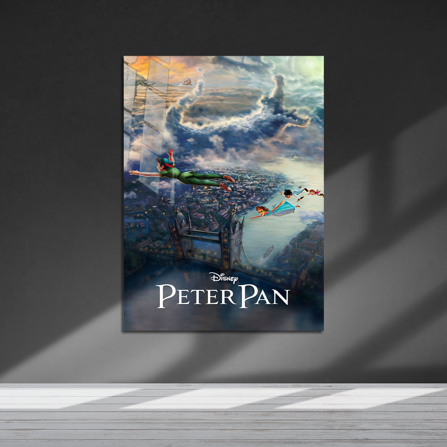 Flex Designs Metal Poster Peter Pan Classic 5 x 7" Home Goods - Movie 1953 Movie Metal Poster