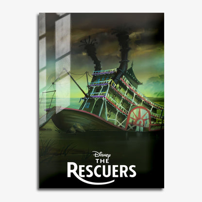 Flex Designs Metal Poster The Rescuers Classic 11 x 17" Home Goods - Movie 1977 Movie Metal Poster