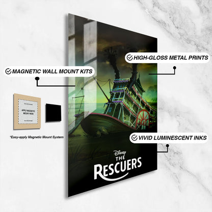 Flex Designs Metal Poster The Rescuers Classic 16 x 24" Home Goods - Movie 1977 Movie Metal Poster