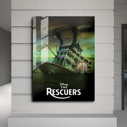 Flex Designs Metal Poster The Rescuers Classic 24 x 36" Home Goods - Movie 1977 Movie Metal Poster