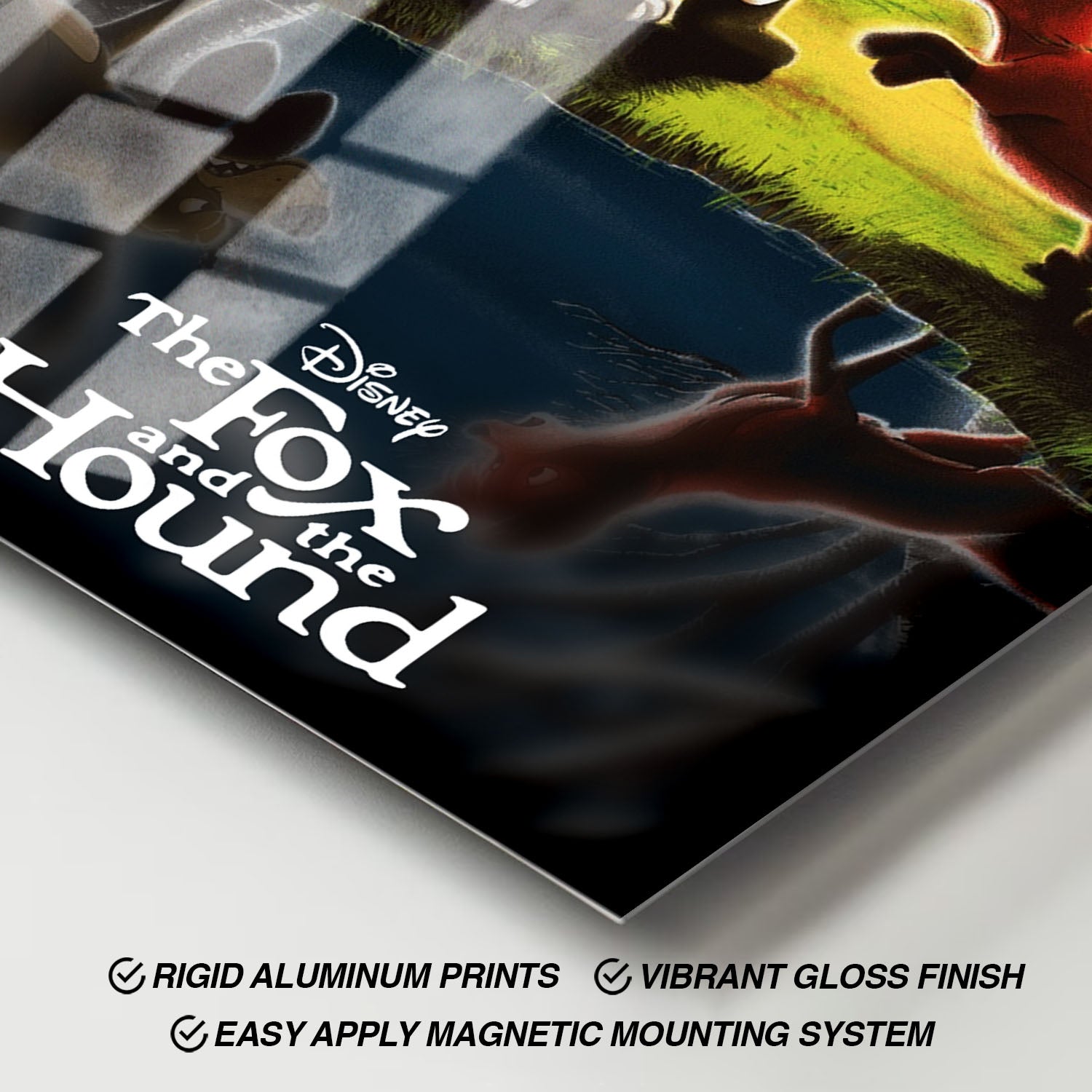 Flex Designs Metal Poster The Fox and the Hound Classic 11 x 17" Home Goods - Movie 1981 Movie Metal Poster