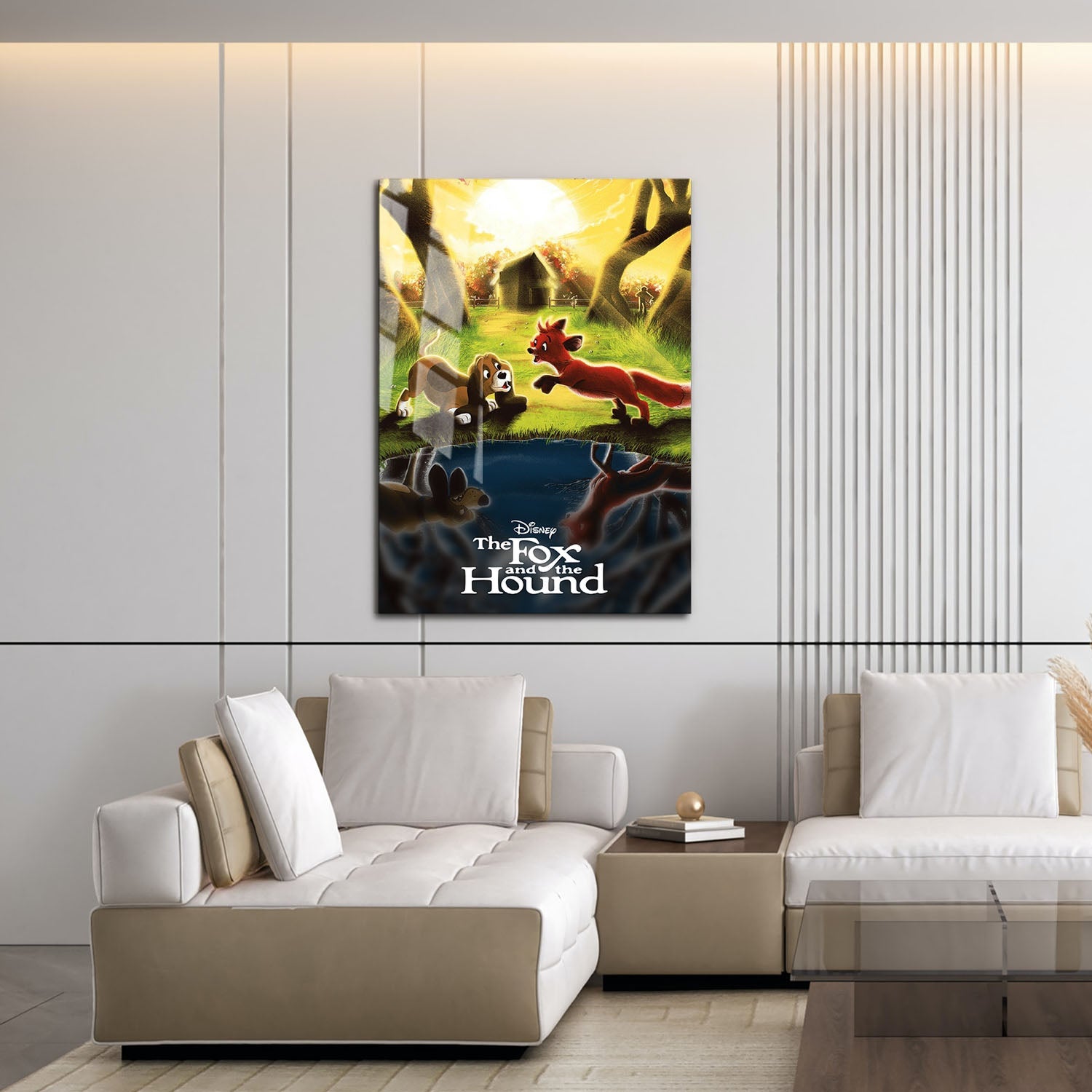Flex Designs Metal Poster The Fox and the Hound Classic 16 x 24" Home Goods - Movie 1981 Movie Metal Poster