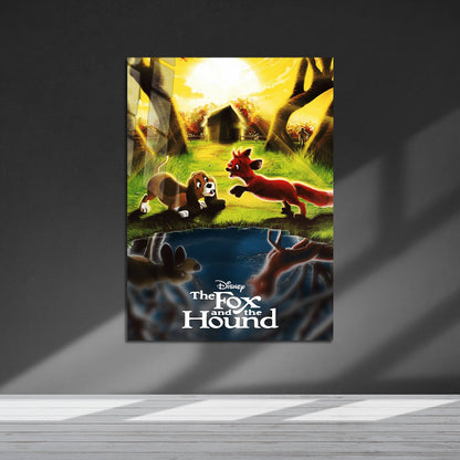 Flex Designs Metal Poster The Fox and the Hound Classic 5 x 7" Home Goods - Movie 1981 Movie Metal Poster