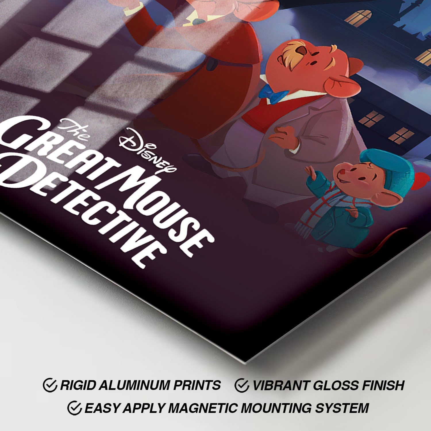 Flex Designs Metal Poster The Great Mouse Detective Classic 11 x 17" Home Goods - Movie 1986 Movie Metal Poster