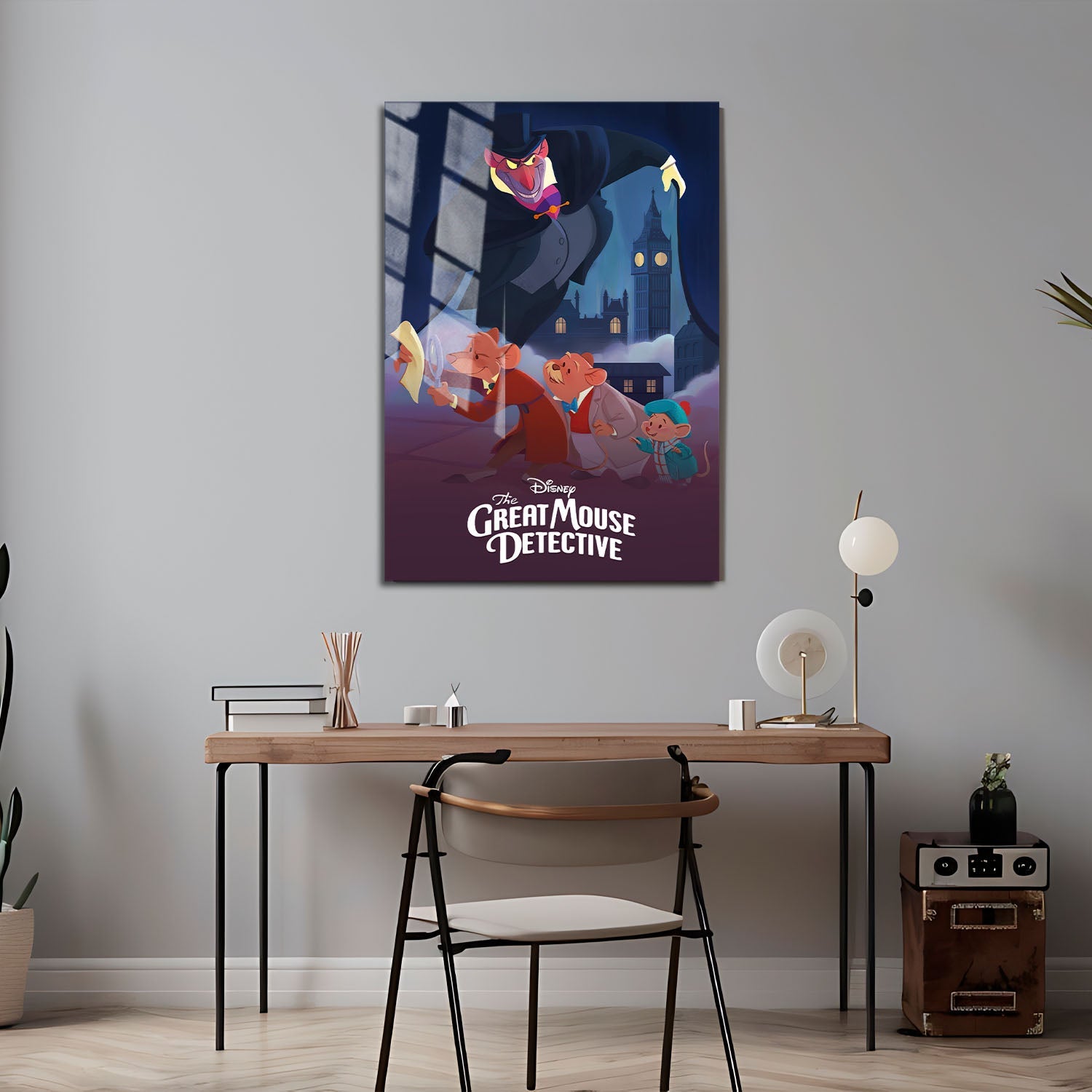 Flex Designs Metal Poster The Great Mouse Detective Classic 24 x 36" Home Goods - Movie 1986 Movie Metal Poster