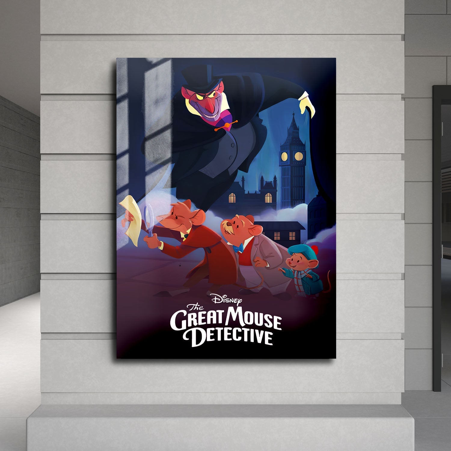 Flex Designs Metal Poster The Great Mouse Detective Classic 24 x 36" Home Goods - Movie 1986 Movie Metal Poster