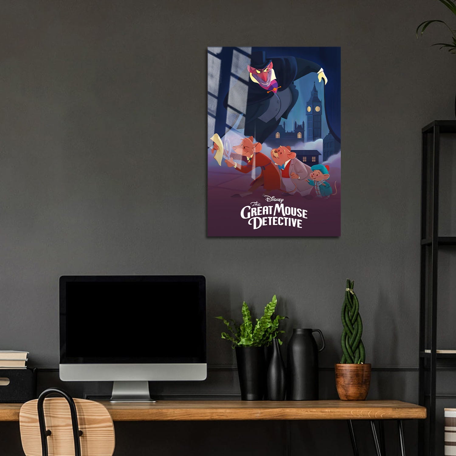 Flex Designs Metal Poster The Great Mouse Detective Classic 5 x 7" Home Goods - Movie 1986 Movie Metal Poster