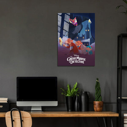 Flex Designs Metal Poster The Great Mouse Detective Classic 5 x 7" Home Goods - Movie 1986 Movie Metal Poster