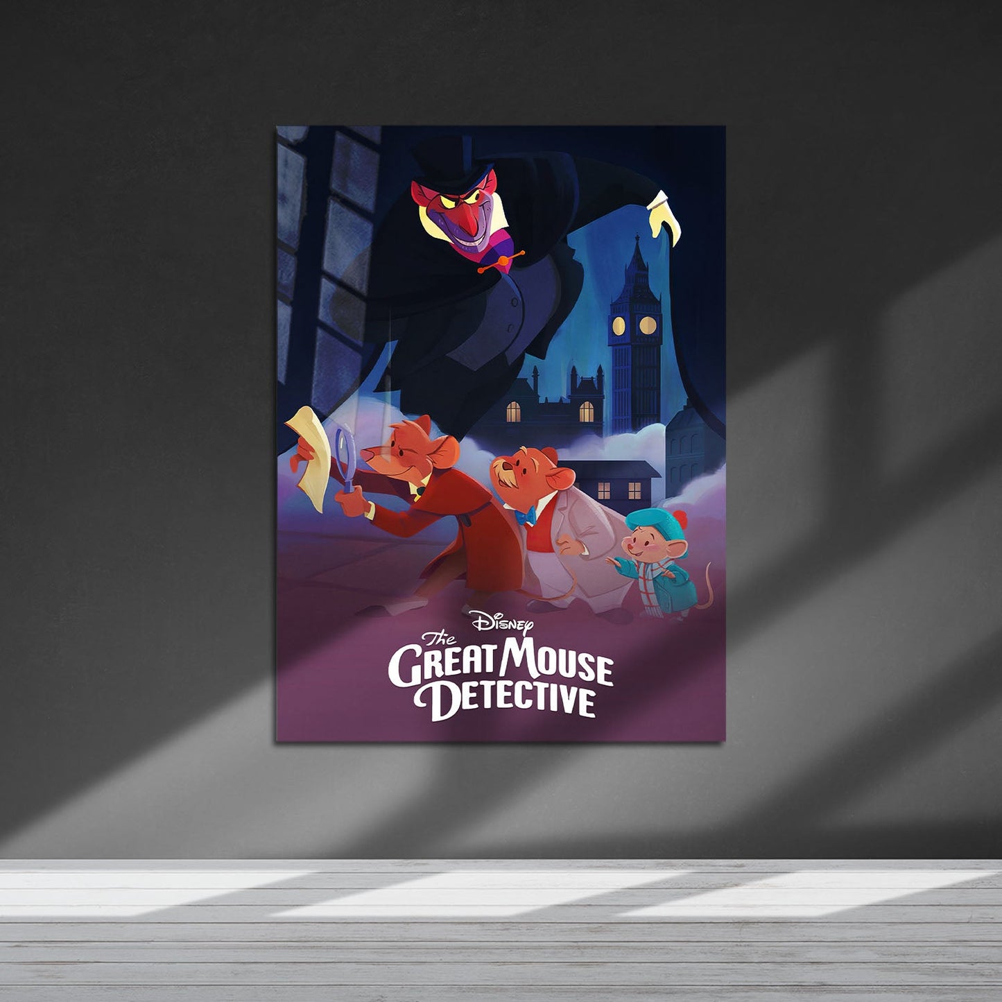 Flex Designs Metal Poster The Great Mouse Detective Classic 5 x 7" Home Goods - Movie 1986 Movie Metal Poster