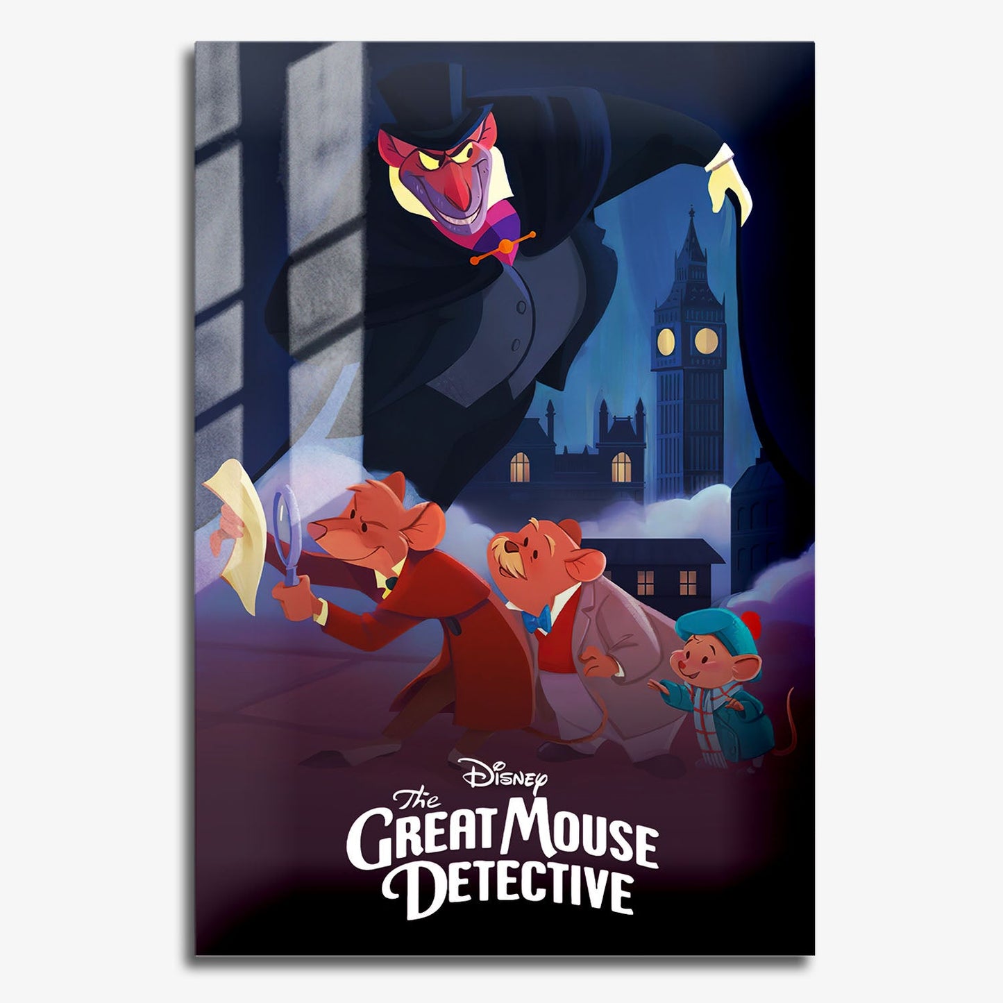 Flex Designs Metal Poster The Great Mouse Detective Classic 11 x 17" Home Goods - Movie 1986 Movie Metal Poster