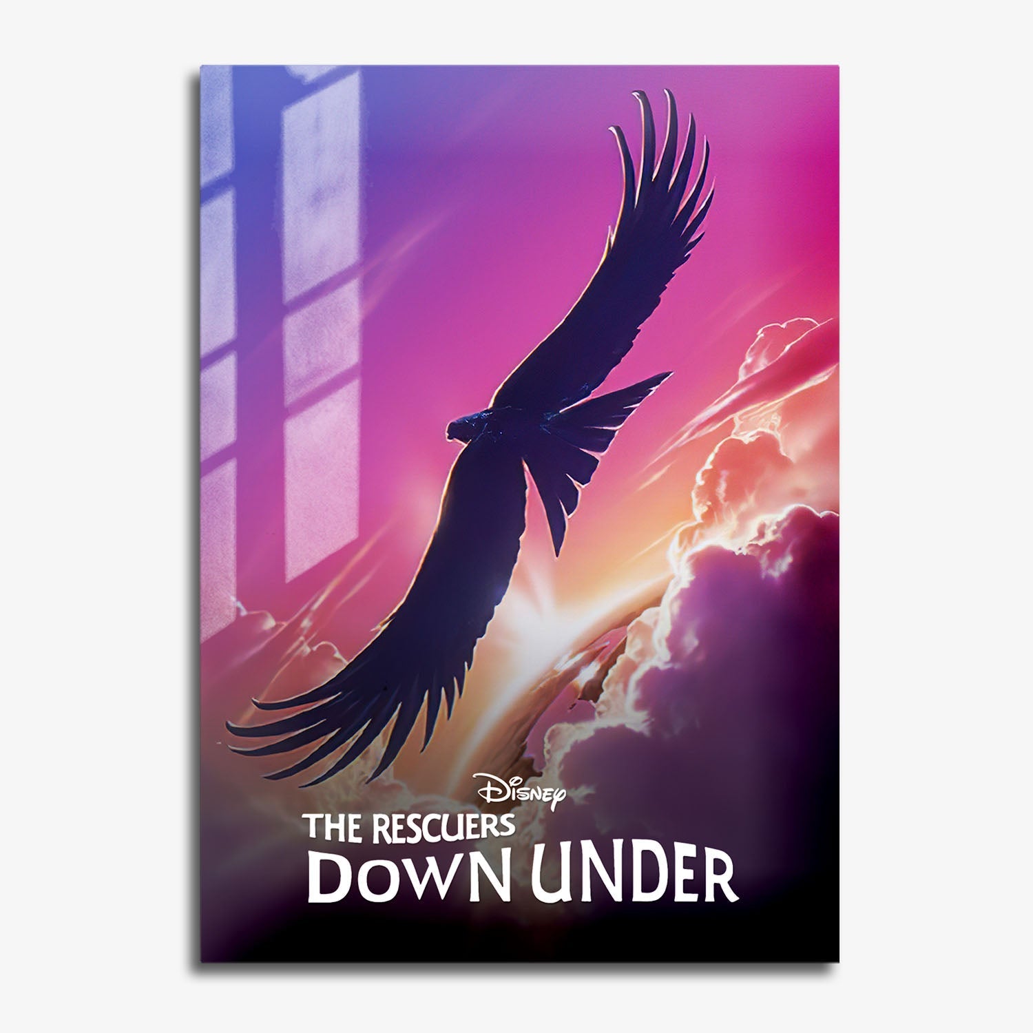 Flex Designs Metal Poster The Rescuers Down Under Classic 11 x 17" Home Goods - Movie 1990 Movie Metal Poster