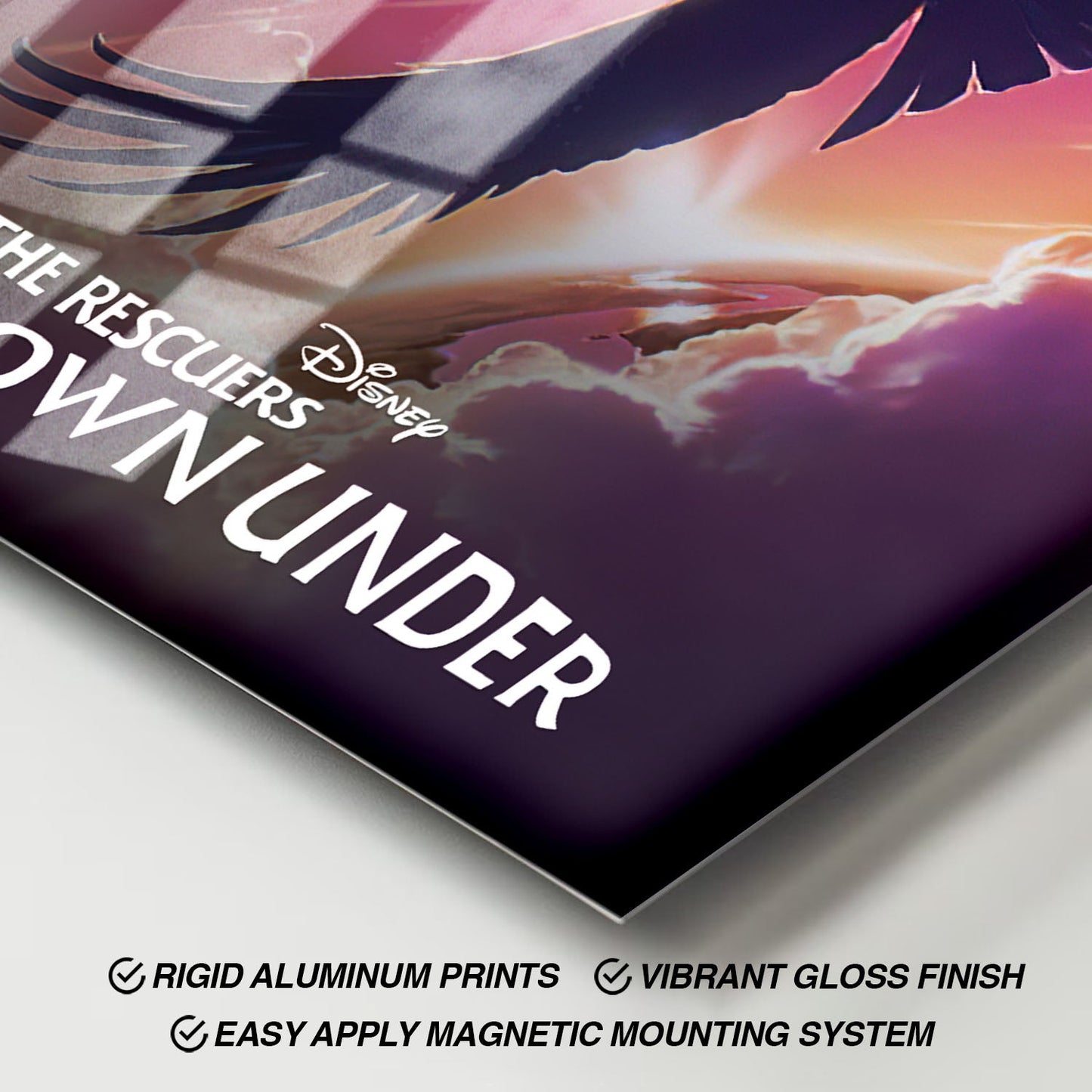 Flex Designs Metal Poster The Rescuers Down Under Classic 11 x 17" Home Goods - Movie 1990 Movie Metal Poster