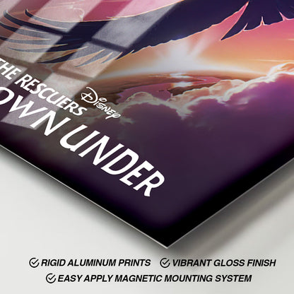 Flex Designs Metal Poster The Rescuers Down Under Classic 11 x 17" Home Goods - Movie 1990 Movie Metal Poster